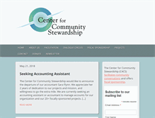 Tablet Screenshot of community-stewardship.org